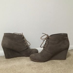 SOLD Dark Grey Lace-up Wedges